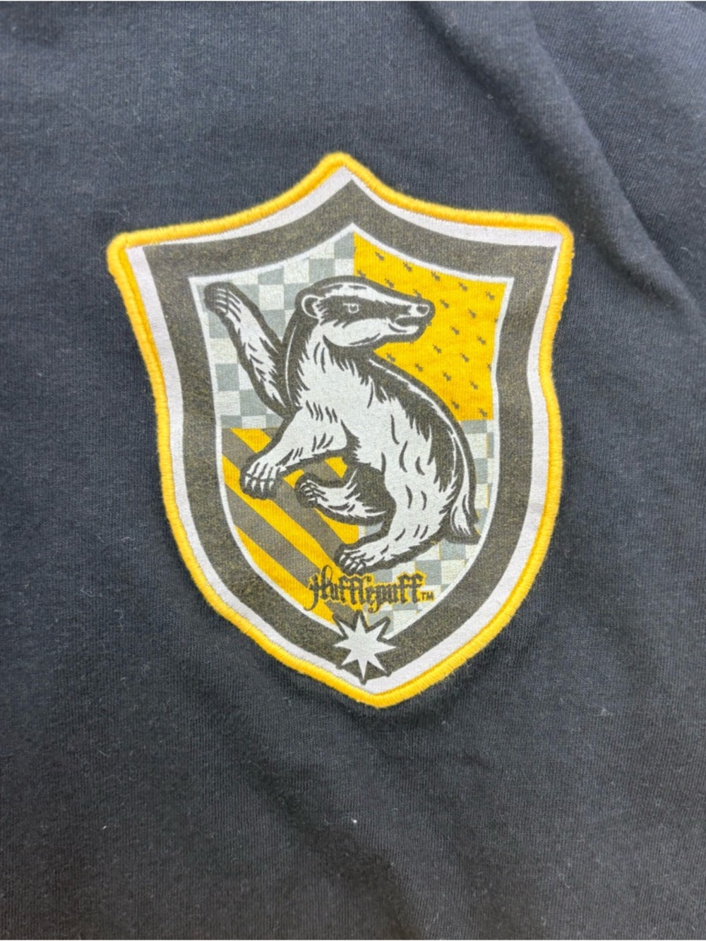 Harry Potter Hufflepuff & Slytherin Crewneck Tee Set - Black with Yellow & Green - Picture 4 of 10